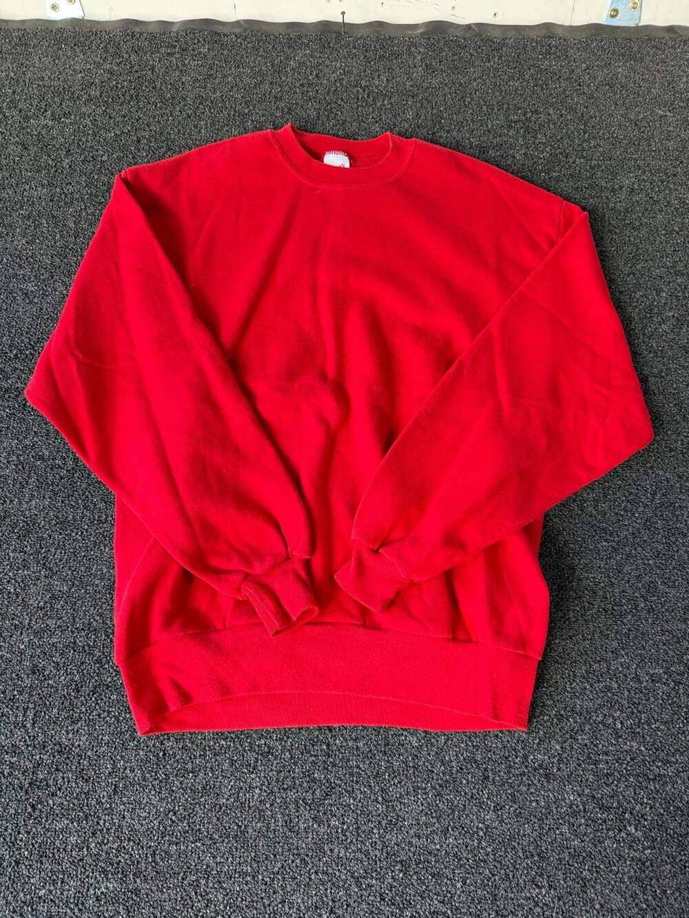 Vintage 90s Jerzees Blank Red Crewneck Sweatshirt Made in USA